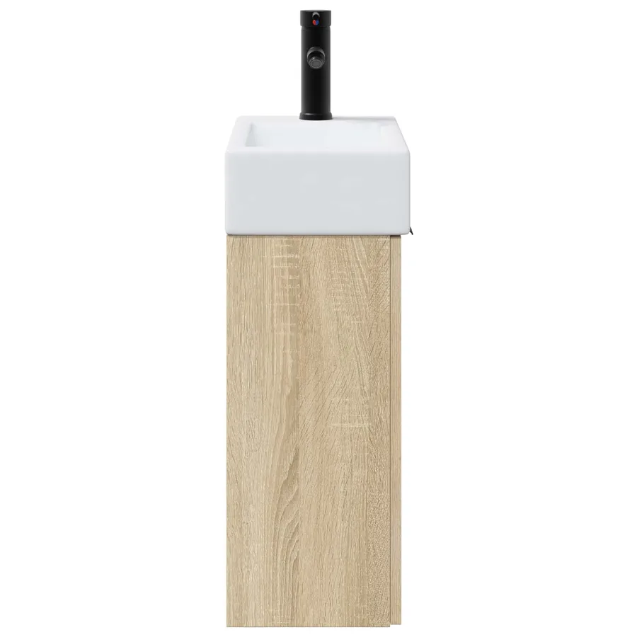 Meuble de salle de bain avec robinet Chêne Sonoma - 6