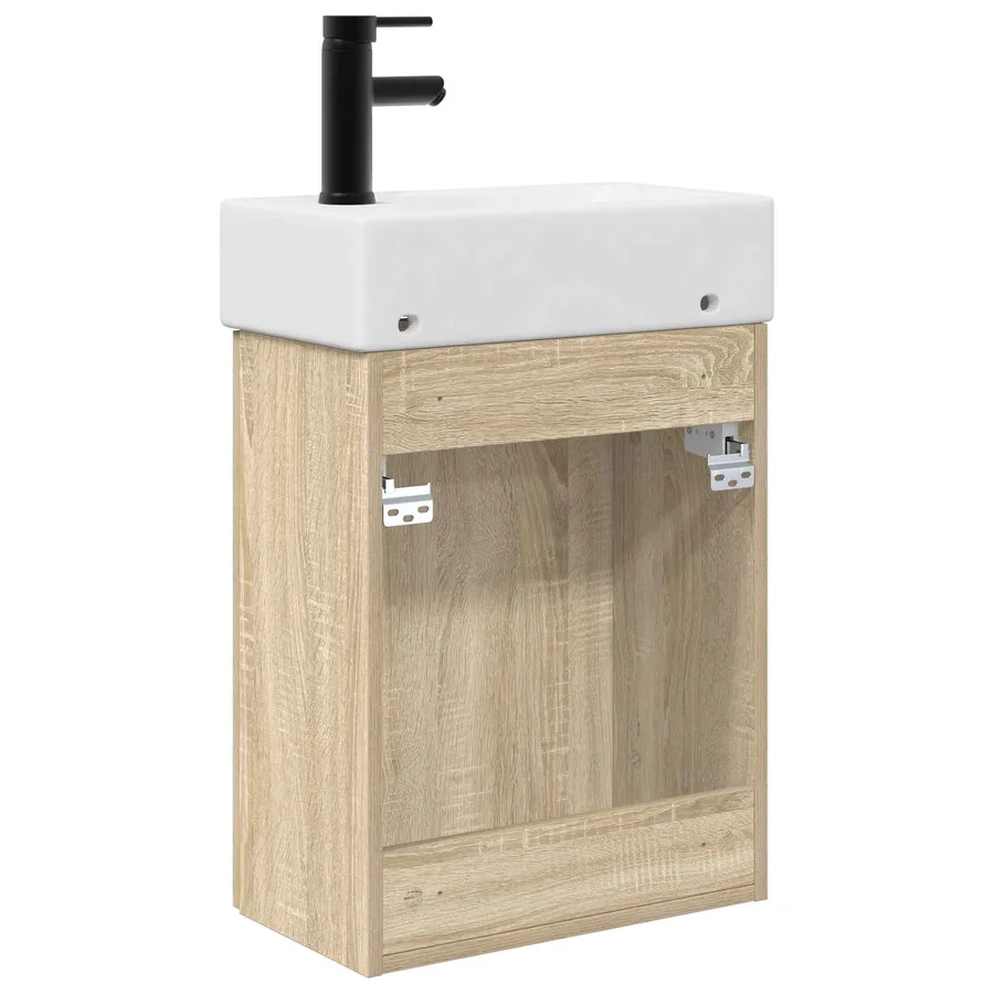 Meuble de salle de bain avec robinet Chêne Sonoma - 7