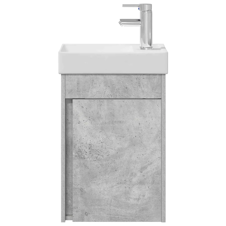 Meuble de salle de bain avec robinet Gris béton - 5