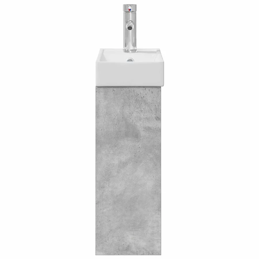 Meuble de salle de bain avec robinet Gris béton - 6