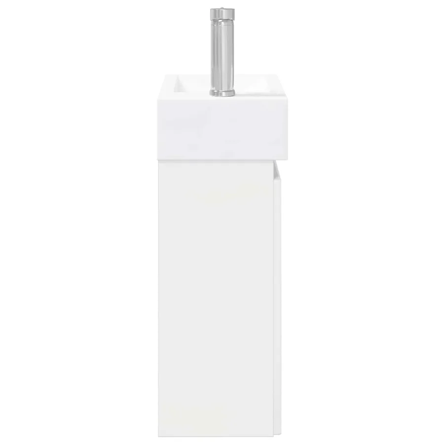 Meuble de salle de bain avec robinet Blanc brillant - 6