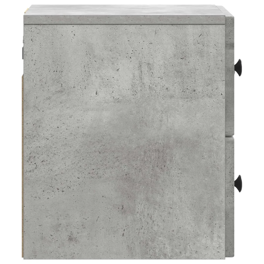 Cabinet de chevet mural Gris béton 33 x 34,5 x 40 cm - 6
