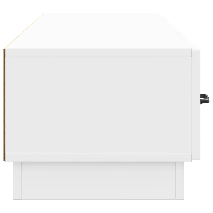Meuble TV Blanc brillant 147 x 34,5 x 27 cm Bois d'ingénierie - 7