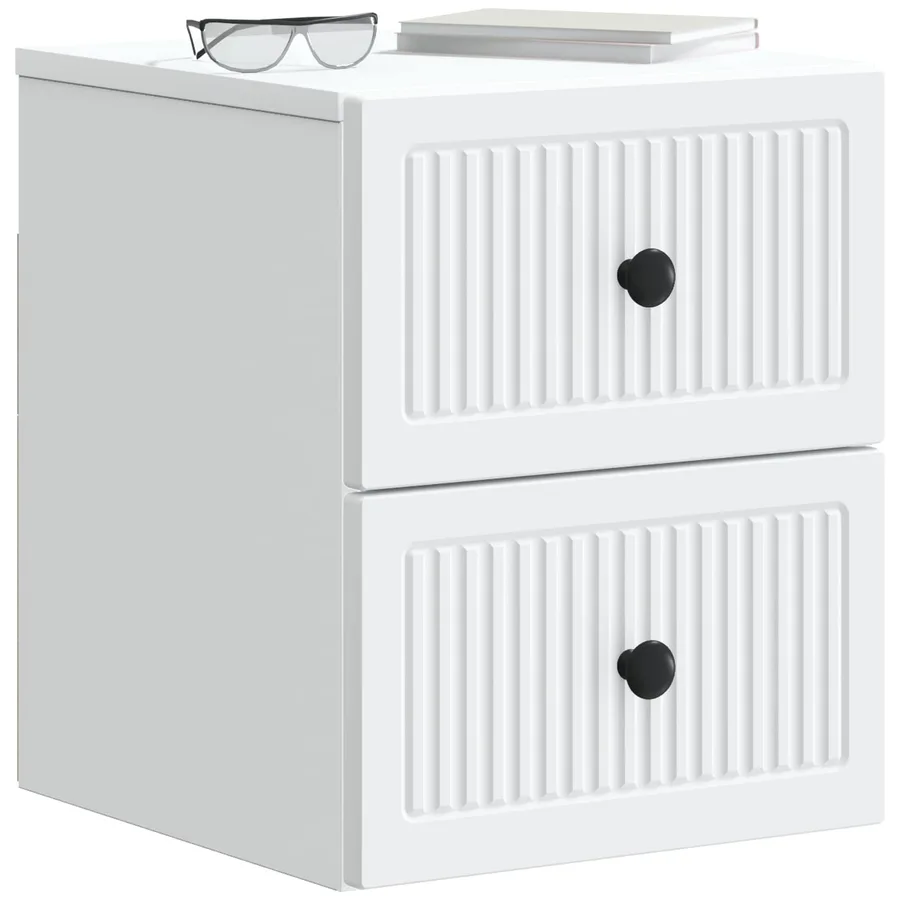 Cabinet de chevet mural 2 pcs Blanc 33 x 34,5 x 40 cm - 3