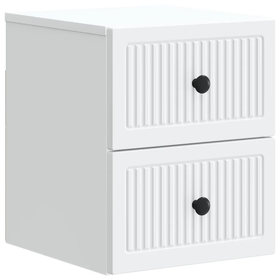 Cabinet de chevet mural 2 pcs Blanc 33 x 34,5 x 40 cm - 5