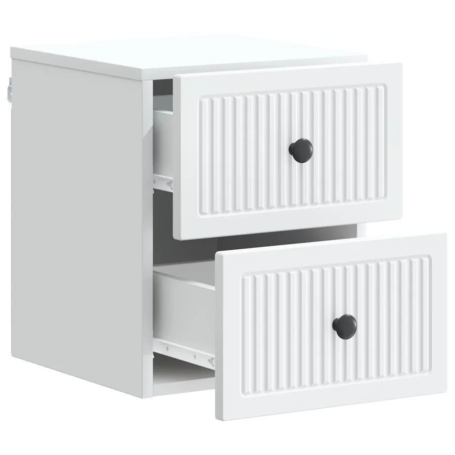 Cabinet de chevet mural 2 pcs Blanc 33 x 34,5 x 40 cm - 6