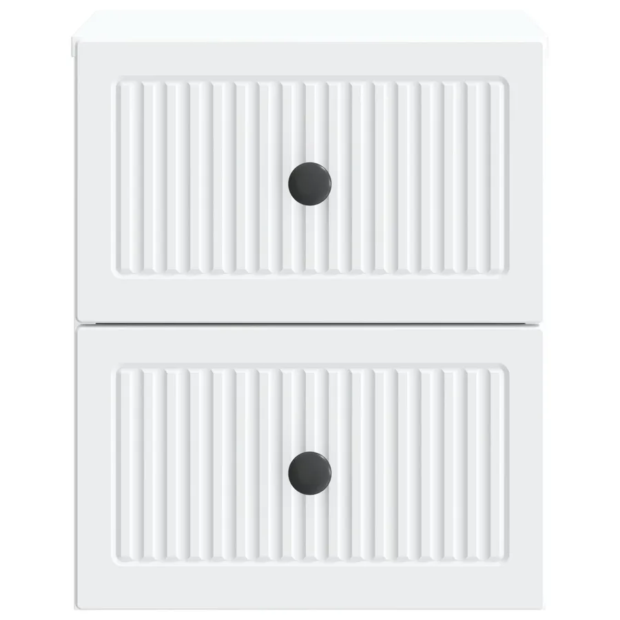 Cabinet de chevet mural 2 pcs Blanc 33 x 34,5 x 40 cm - 7