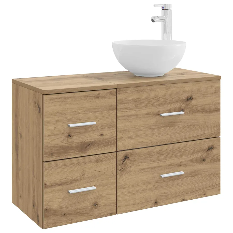 Ensemble de mobilier de salle de bain 2 pc Chêne artisanal - 2