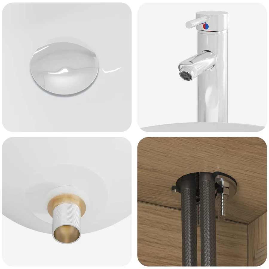 Ensemble de mobilier de salle de bain 2 pc Chêne artisanal - 7