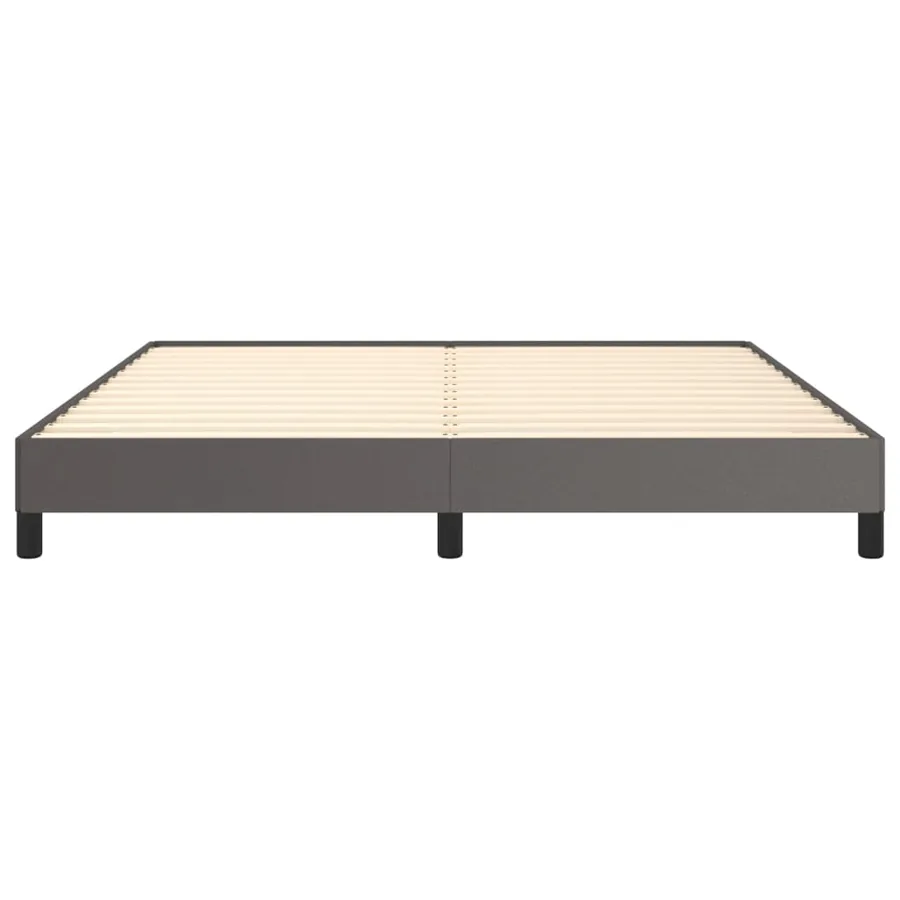 Cadre de lit sans matelas gris 180x200 cm similicuir - 5