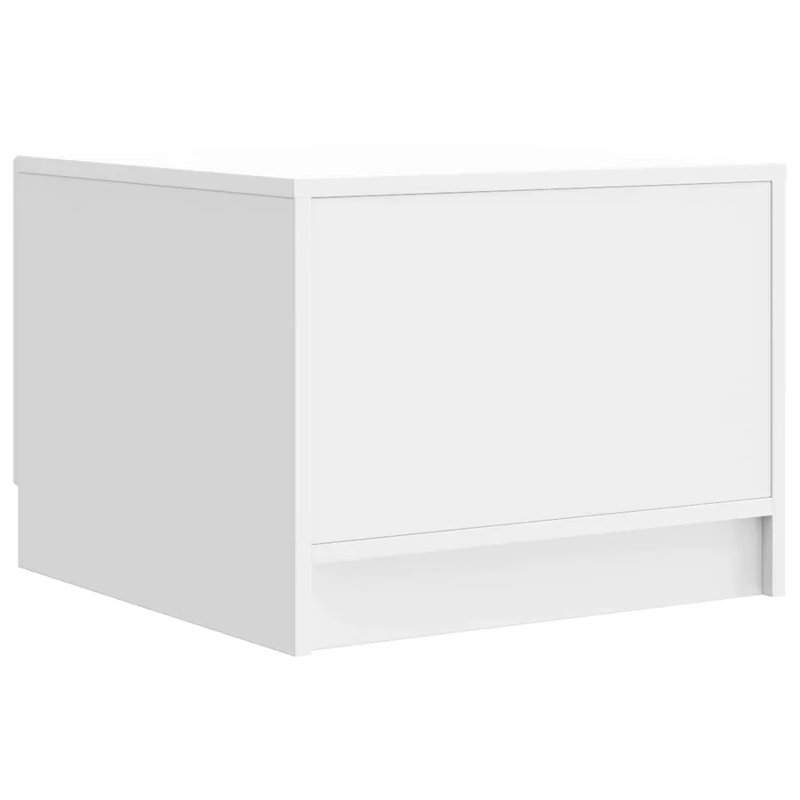 Table basse Blanc brillant 49 x 50 x 37 cm Bois d'ingénierie - 7
