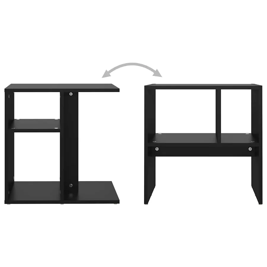 Table d'appoint Noir 50x30x50 cm Bois d’ingénierie - 7