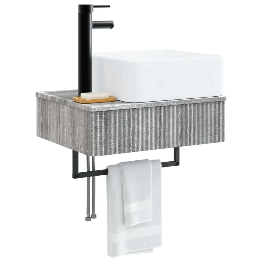 Basin de lavage mural Sonoma gris 53 x 35 x 39 cm - 3
