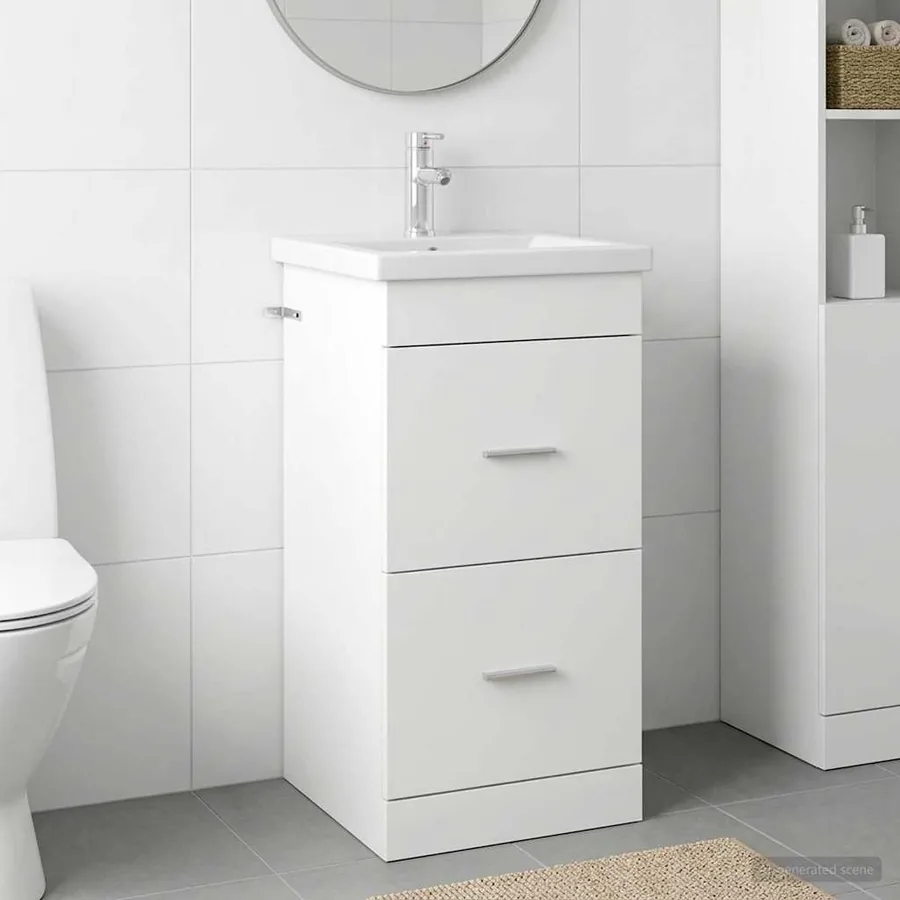 Meuble de salle de bain avec évier Blanc 42 x 40 x 84,5 cm