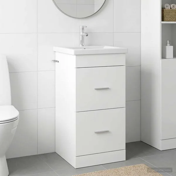 Meuble de salle de bain avec évier Blanc 42 x 40 x 84,5 cm