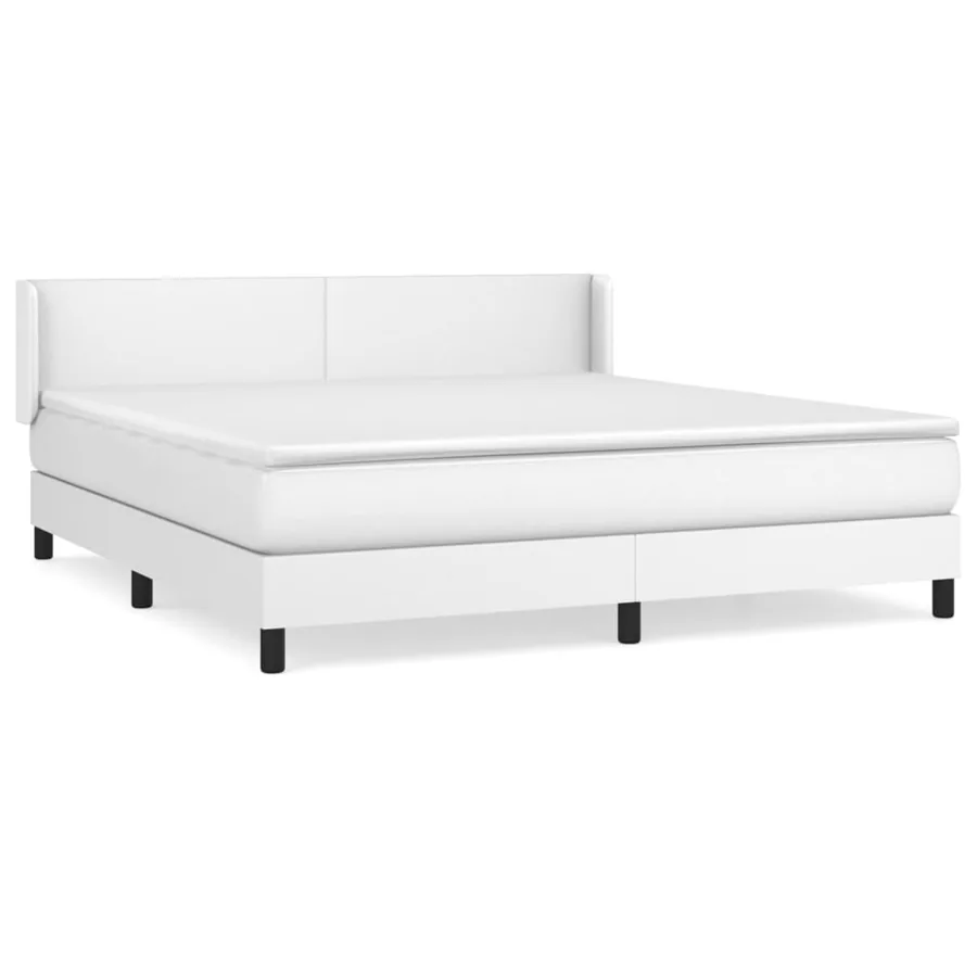 Sommier à lattes de lit avec matelas Blanc 180x200cm Similicuir - 2