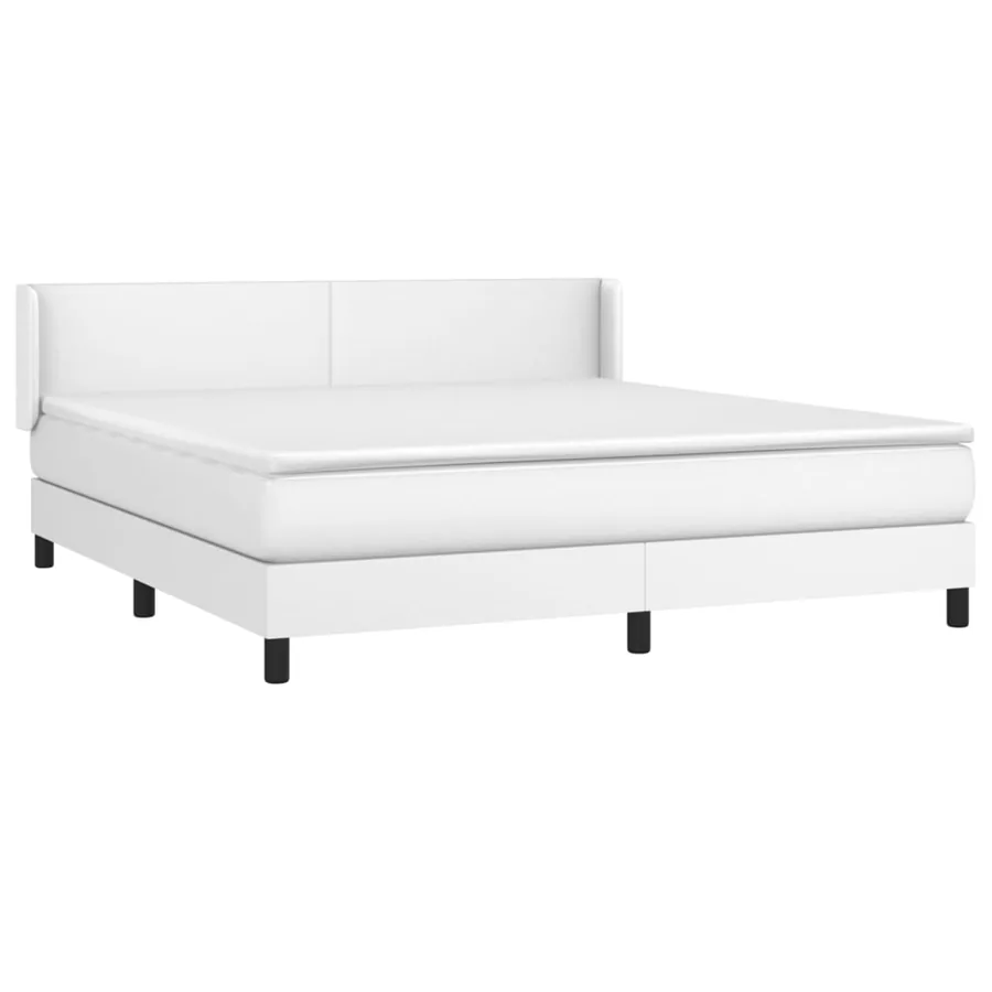 Sommier à lattes de lit avec matelas Blanc 180x200cm Similicuir - 3
