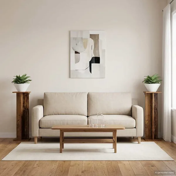 Support de Plante 2 pc Bois ancien 25 x 25,5 x 80,5 cm