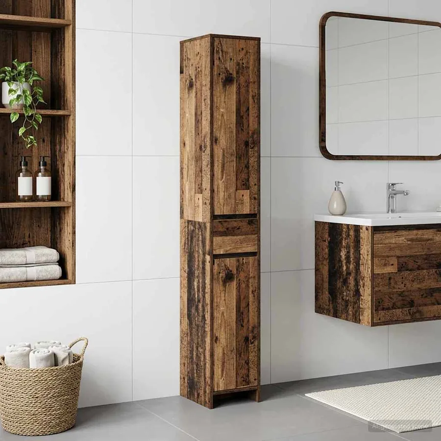 Armoire de salle de bain Bois ancien 30 x 33 x 190 cm