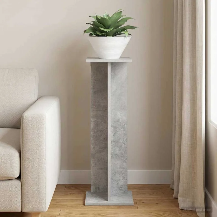 Support de Plante Gris Béton 25 x 25,5 x 80,5 cm - 4