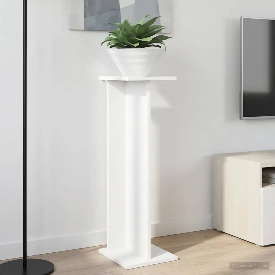 Support de Plante 2 pc Blanc 25 x 25,5 x 80,5 cm - 4