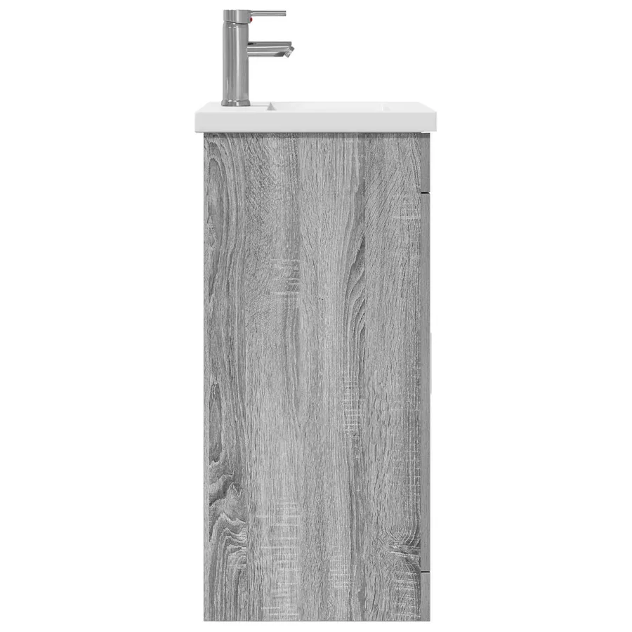 Meuble de salle de bain avec évier Sonoma gris - 5