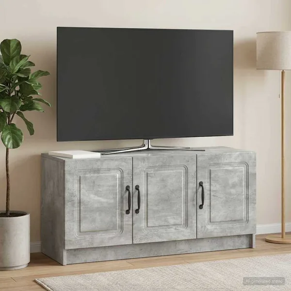 Meuble TV Gris béton 99 x 34,5 x 47 cm Bois d'ingénierie