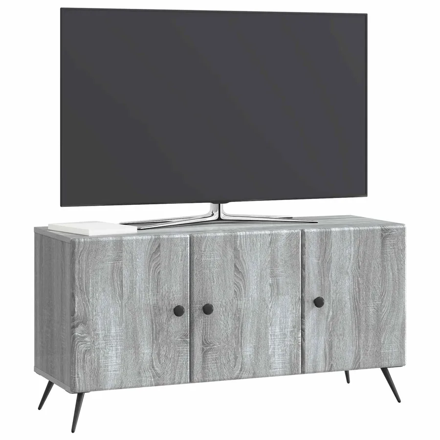 Meuble TV Sonoma gris 99 x 34,5 x 50 cm Bois d'ingénierie - 3
