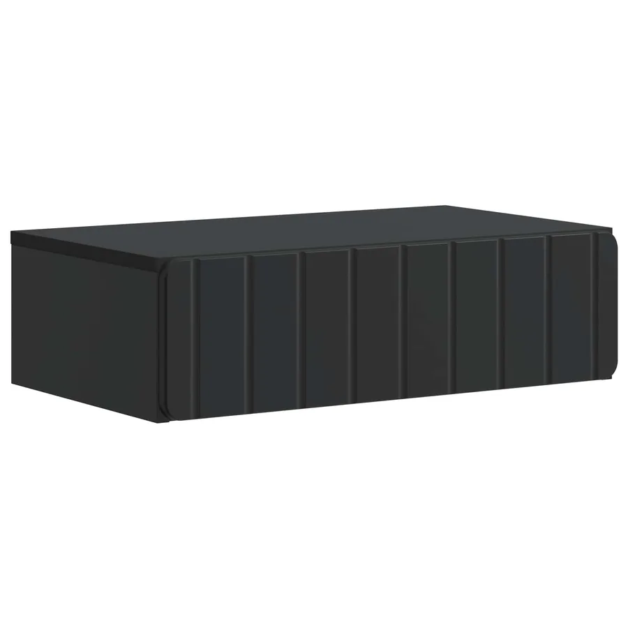 Table d'appoint murale Noir 59 x 34,5 x 17 cm Bois d'ingénierie - 2