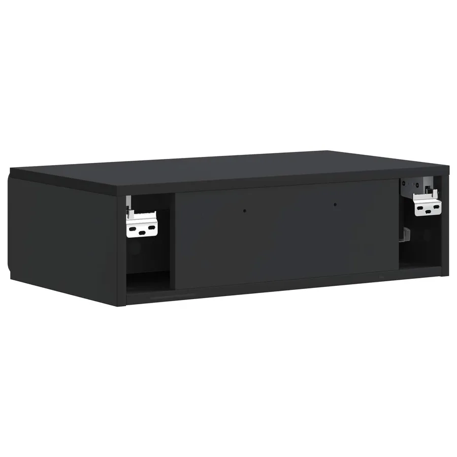 Table d'appoint murale Noir 59 x 34,5 x 17 cm Bois d'ingénierie - 7