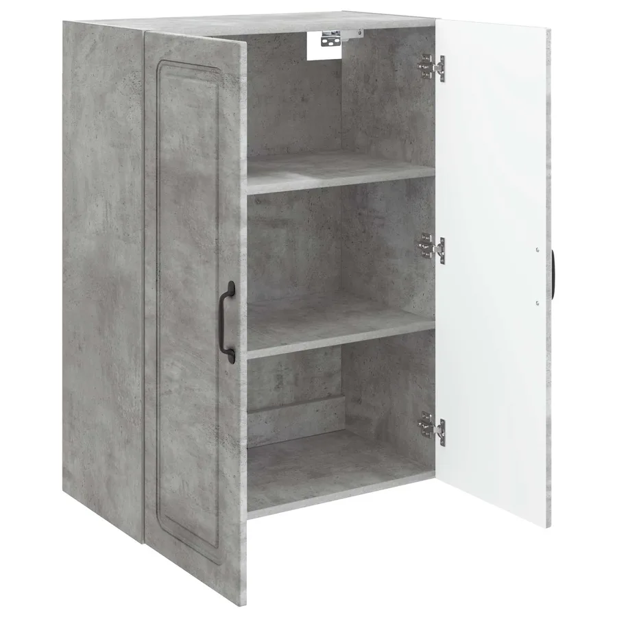 Armoire Murale Gris béton 66 x 34,5 x 90 cm Bois d'ingénierie - 3