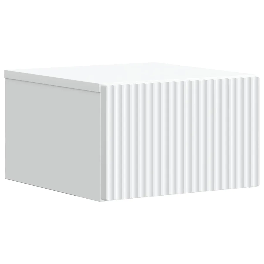 Cabinet de chevet mural avec tiroir Blanc 33 x 34,5 x 20 cm - 2