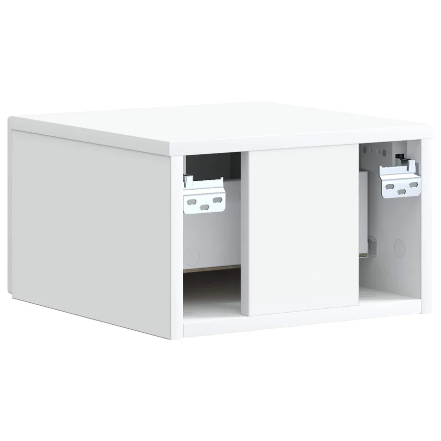 Cabinet de chevet mural avec tiroir Blanc 33 x 34,5 x 20 cm - 7