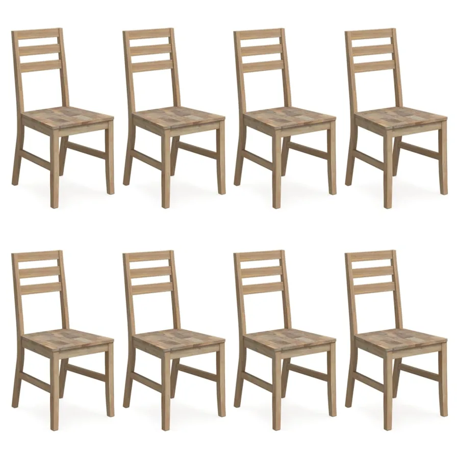 Chaises à manger lot de 8 Bois d'acacia massif - 2