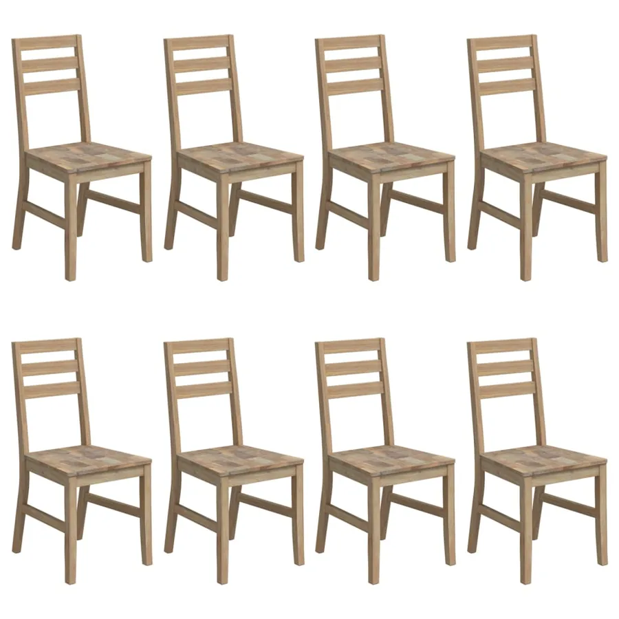 Chaises à manger lot de 8 Bois d'acacia massif - 3