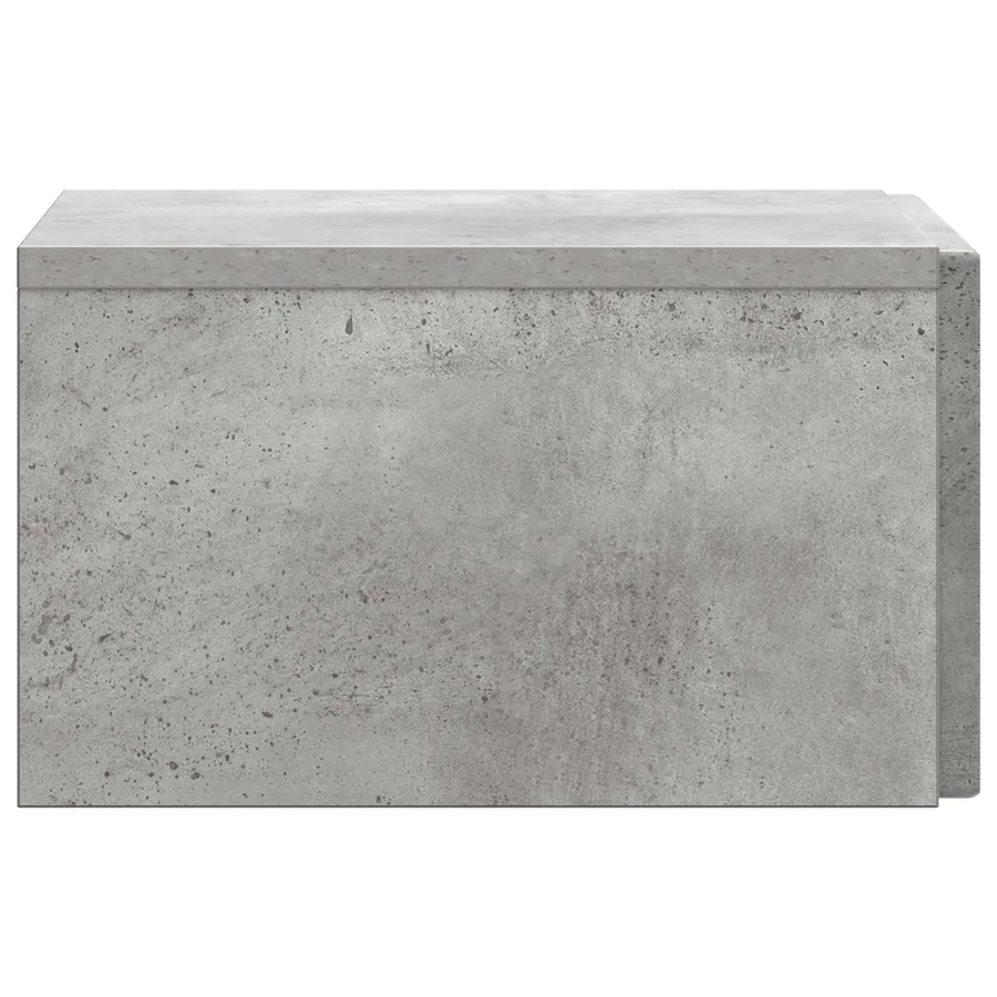 Cabinet de chevet mural Gris béton 33 x 34,5 x 20 cm - 6