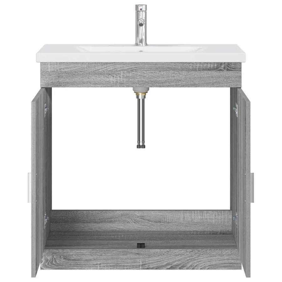 Ensemble de mobilier de salle de bain Sonoma gris - 3