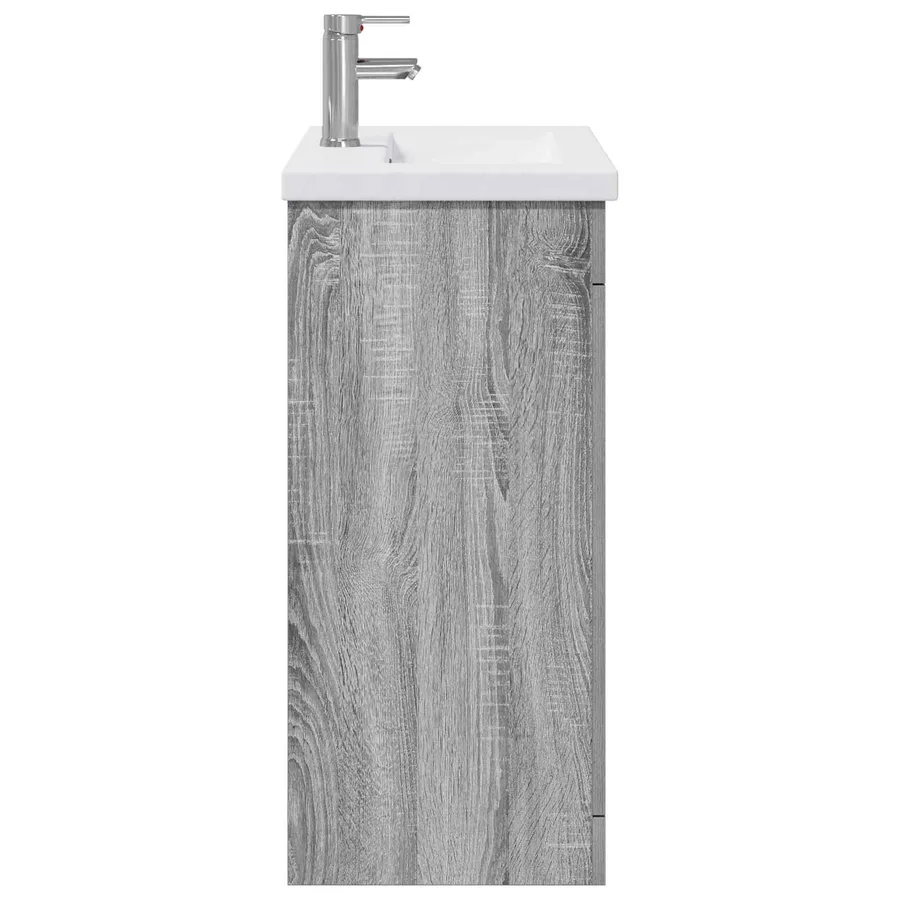 Ensemble de mobilier de salle de bain Sonoma gris - 6