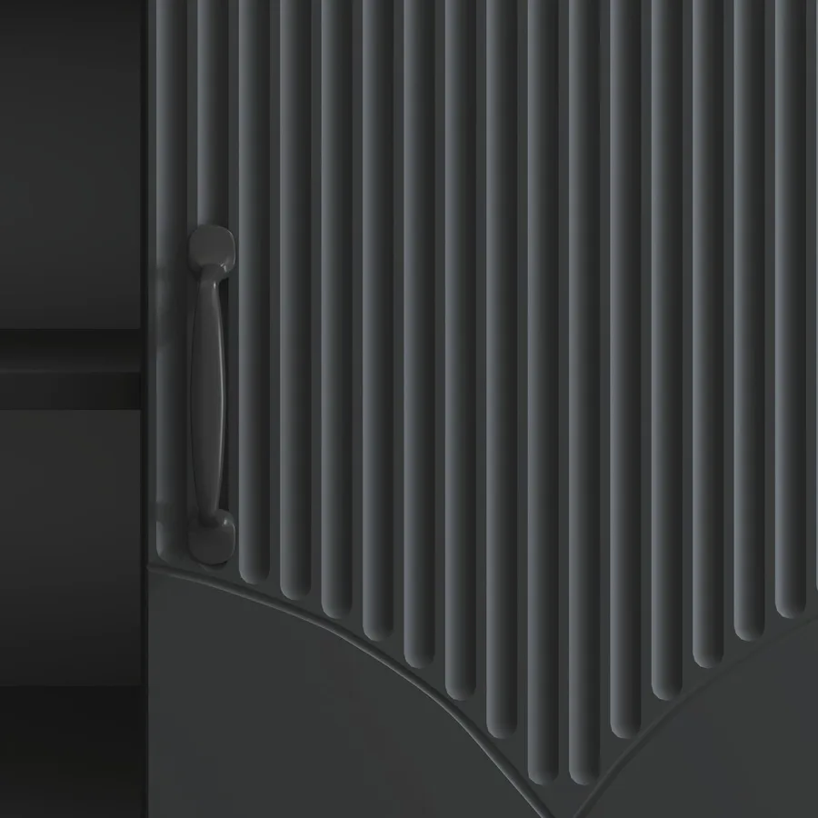 Meuble TV Noir 102 x 34,5 x 47 cm Bois d'ingénierie - 10