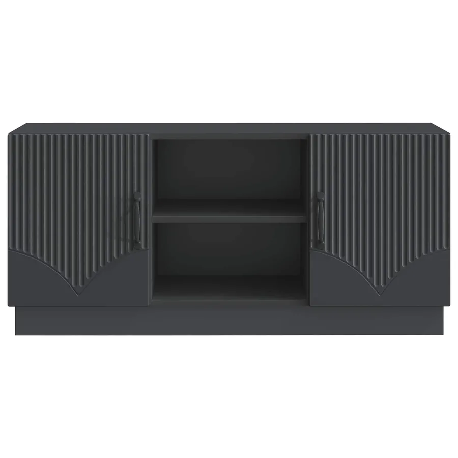 Meuble TV Noir 102 x 34,5 x 47 cm Bois d'ingénierie - 6