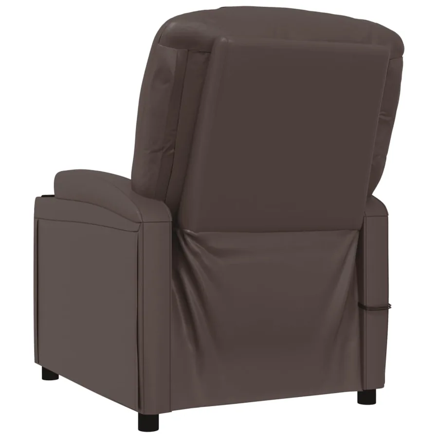 Fauteuil de massage électrique Marron Similicuir - 6