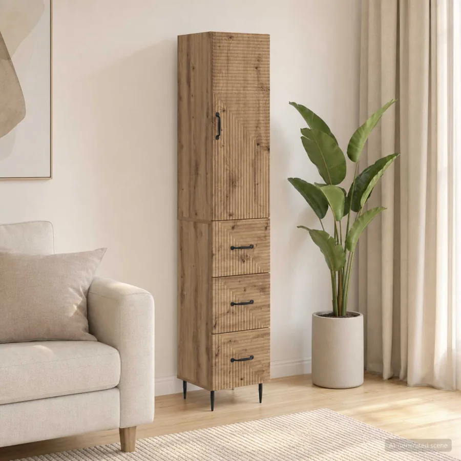 Ensemble de Meubles 2 pc 33 x 34,5 x 90 cm Bois d'ingénierie