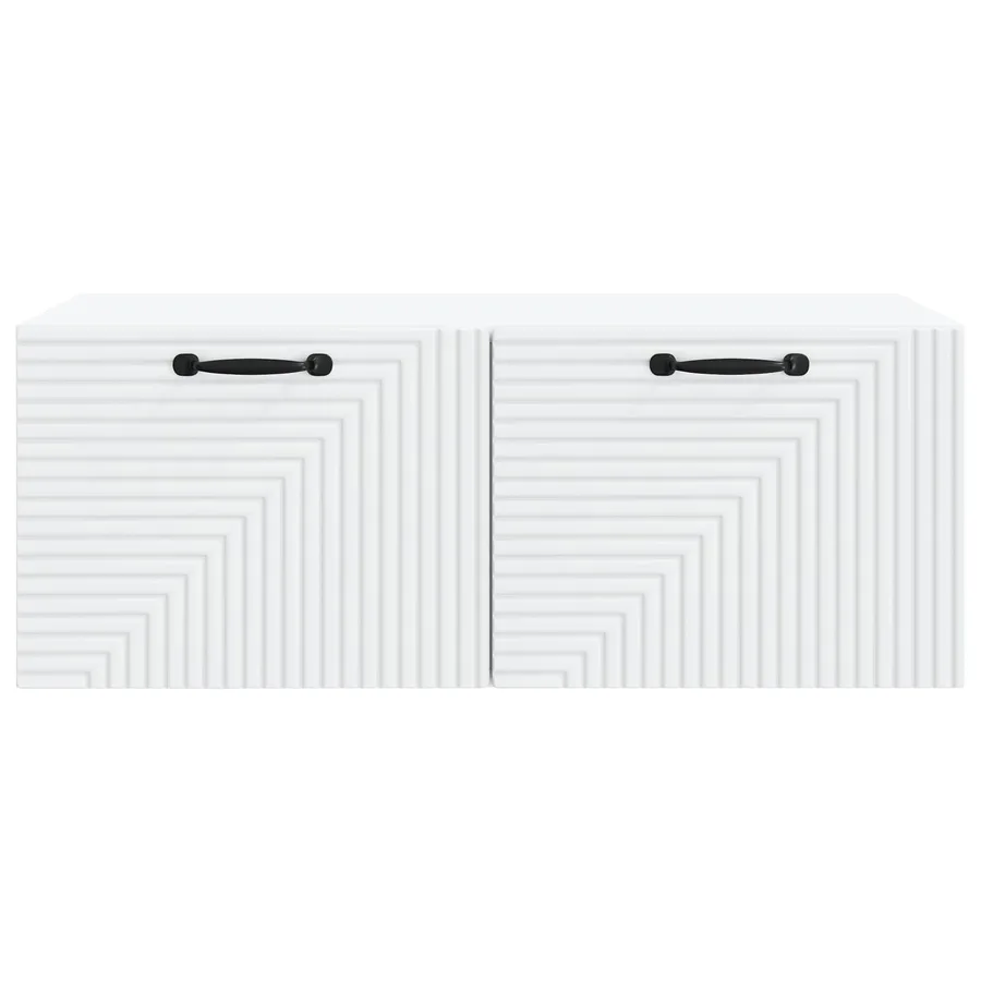 Meuble TV mural Blanc 78,5 x 41 x 30 cm Bois d'ingénierie - 6