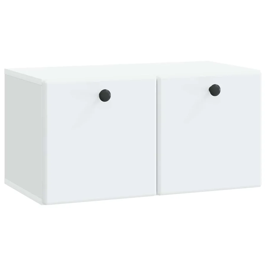 Meuble TV mural 59,5 x 31 x 30 cm Blanc Bois d'ingénierie - 2