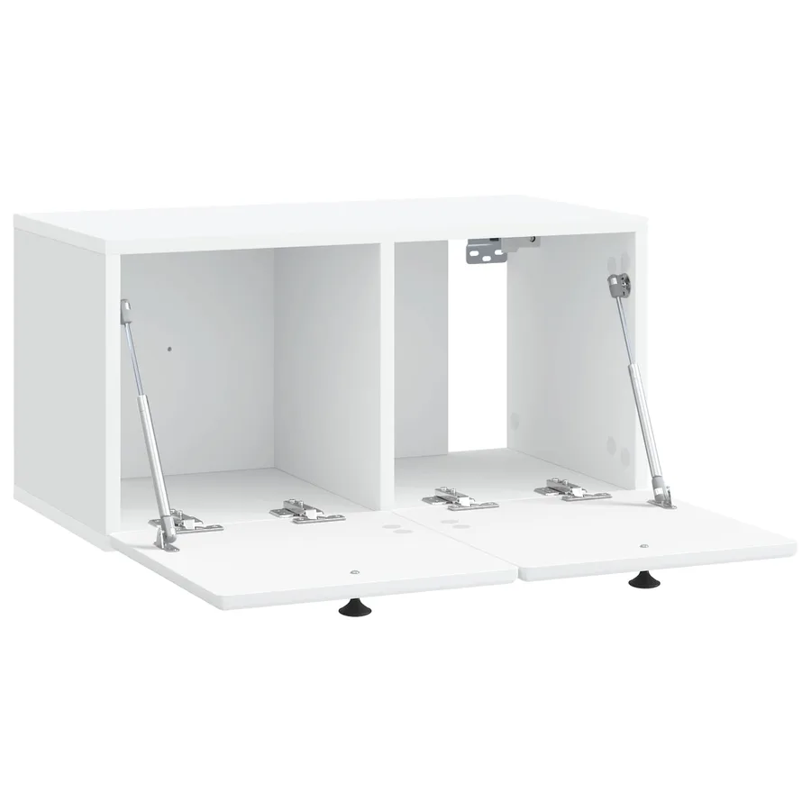 Meuble TV mural 59,5 x 31 x 30 cm Blanc Bois d'ingénierie - 5