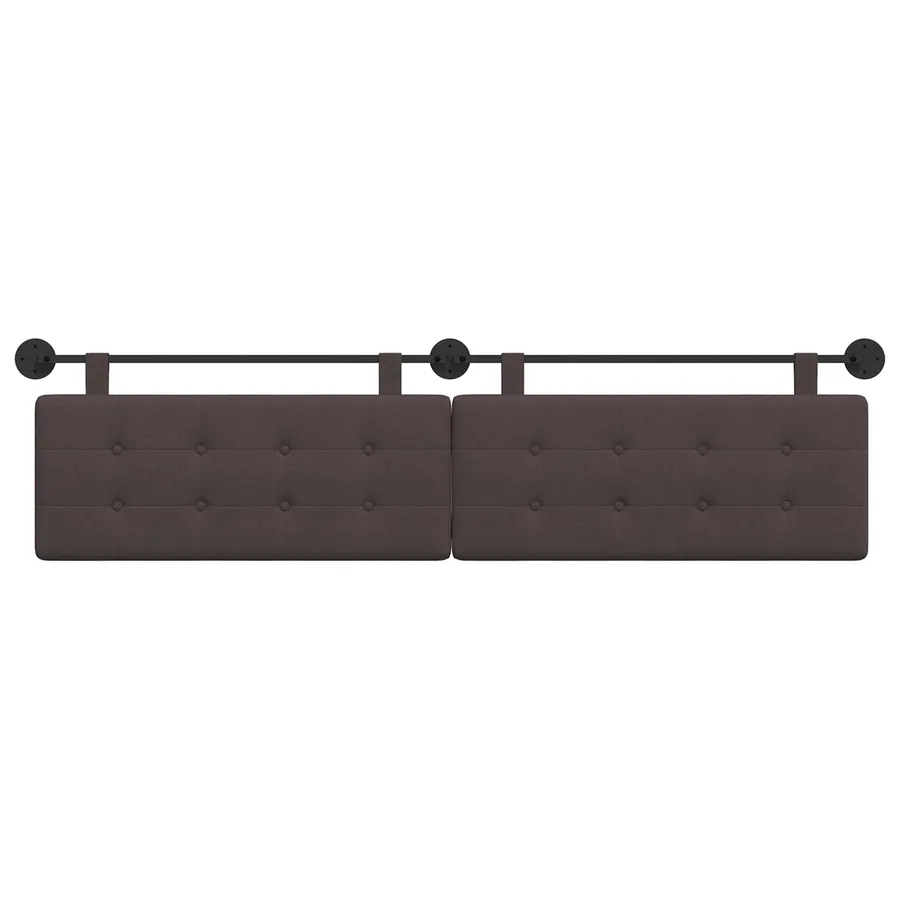 Tête de lit suspendue Marron foncé Tissu - 5