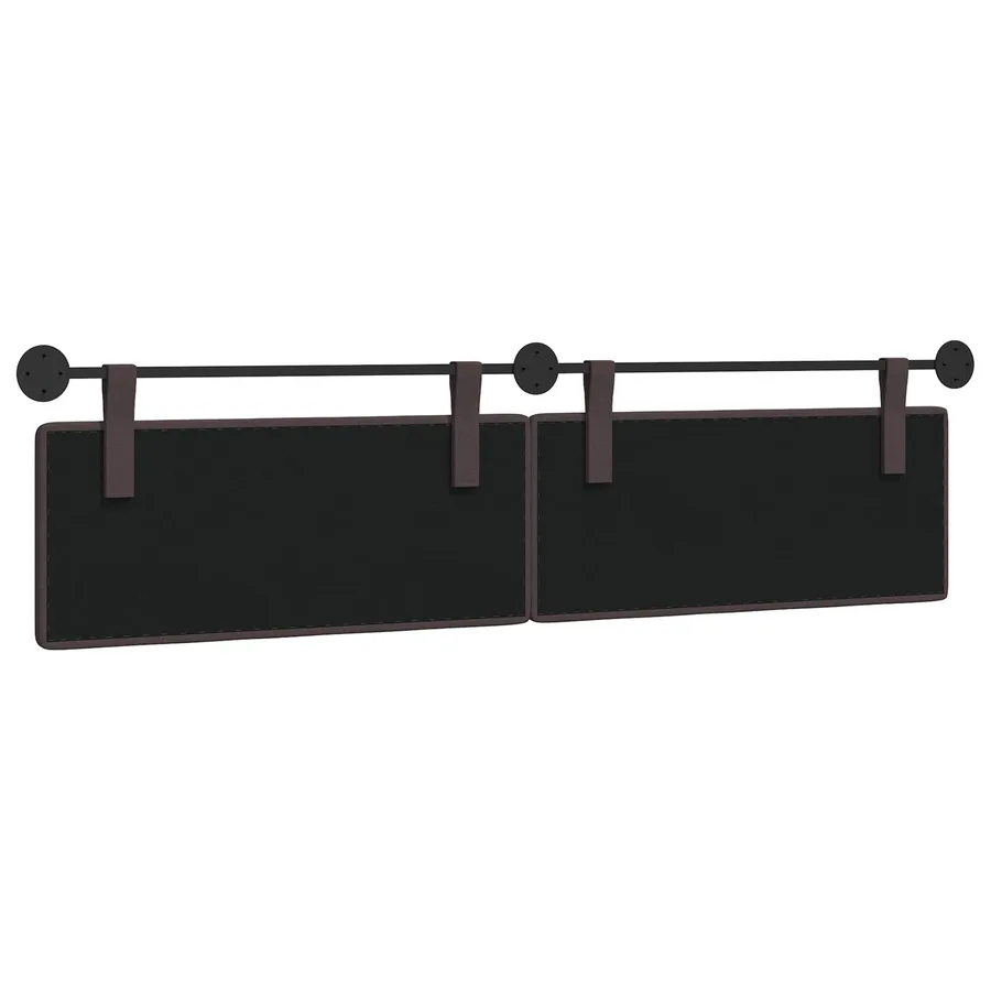Tête de lit suspendue Marron foncé Tissu - 7