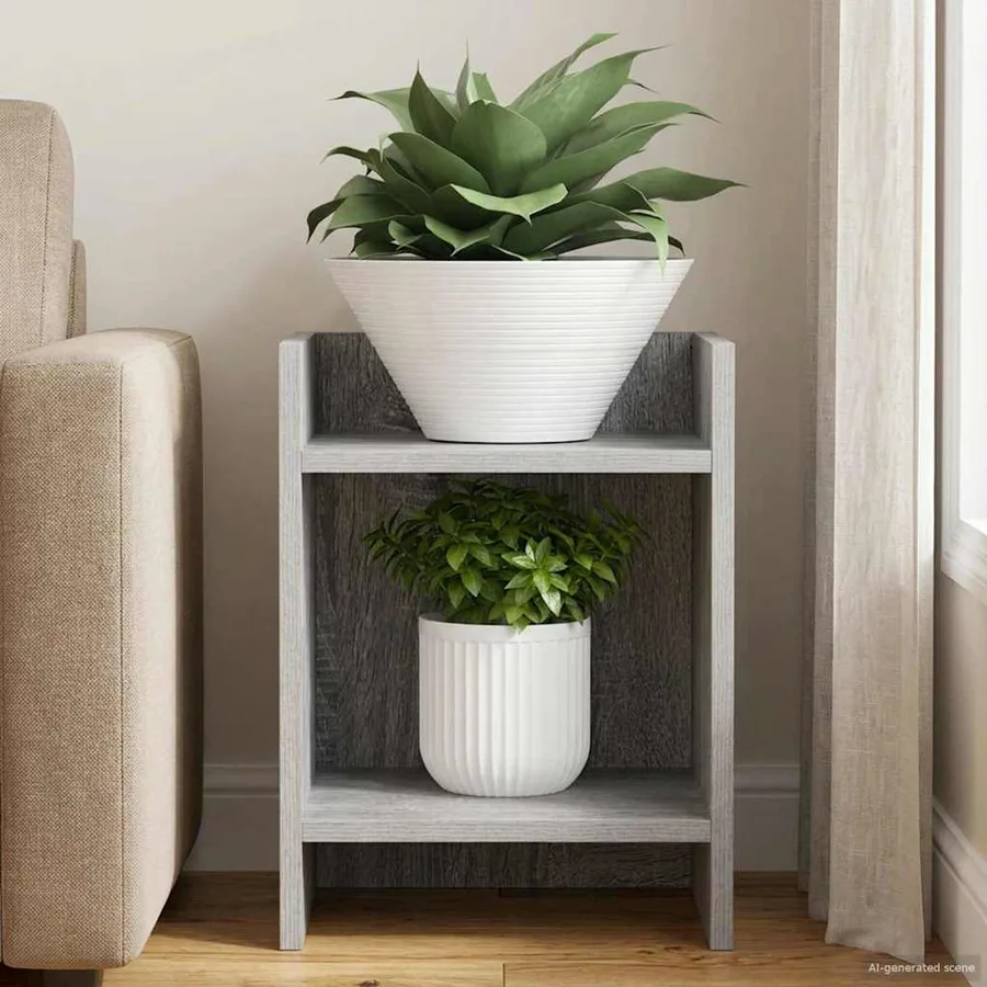 Support de Plante Gris Sonoma 30 x 30 x 40 cm Bois d’ingénierie - 4