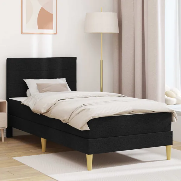 Cadre de lit Noir 100 x 200 cm Polyester
