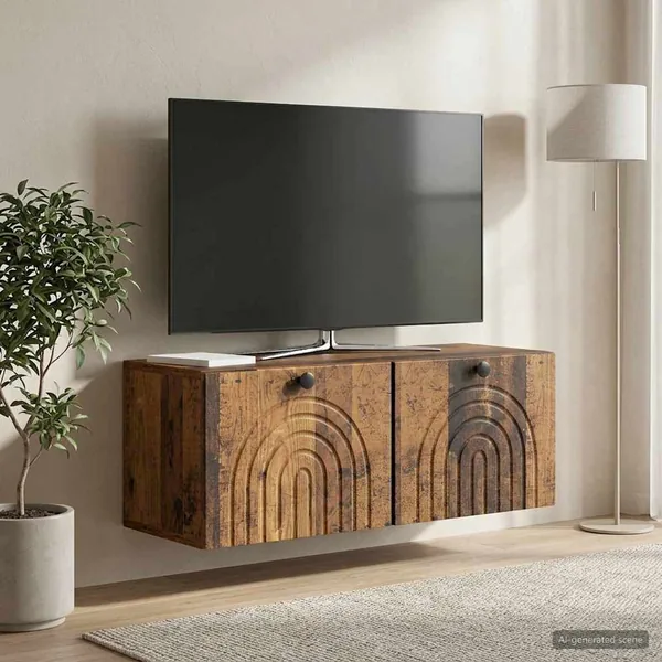 Meuble TV mural Bois ancien 78,5 x 31 x 30 cm Bois d'ingénierie
